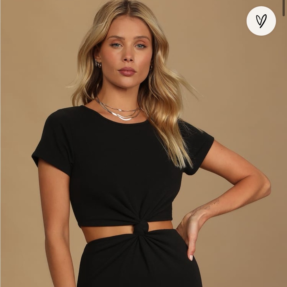 Black Lulu’s mid cutout dress